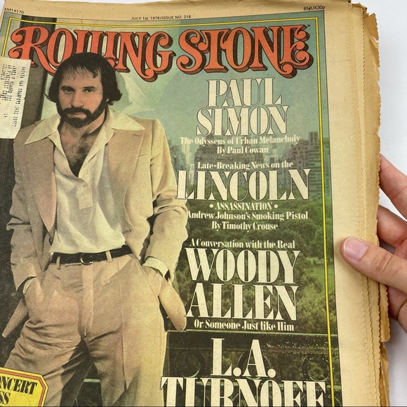Vintage Rolling Stone Magazine Paul Simon Woody Allen July 1, 1976 - Picture 3 of 5